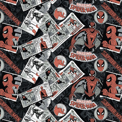 Marvel Spider-Man Torn Collage Cotton Fabric