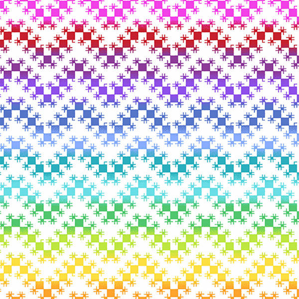 Rainbow Wonderland <br> Chevron Knit White