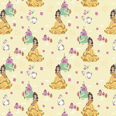 Disney Heart of a Princess Belle Yellow Cotton Fabric