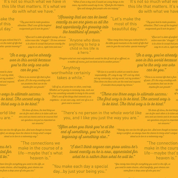 Mister Rogers' Neighborhood <br> Quotes Yellow