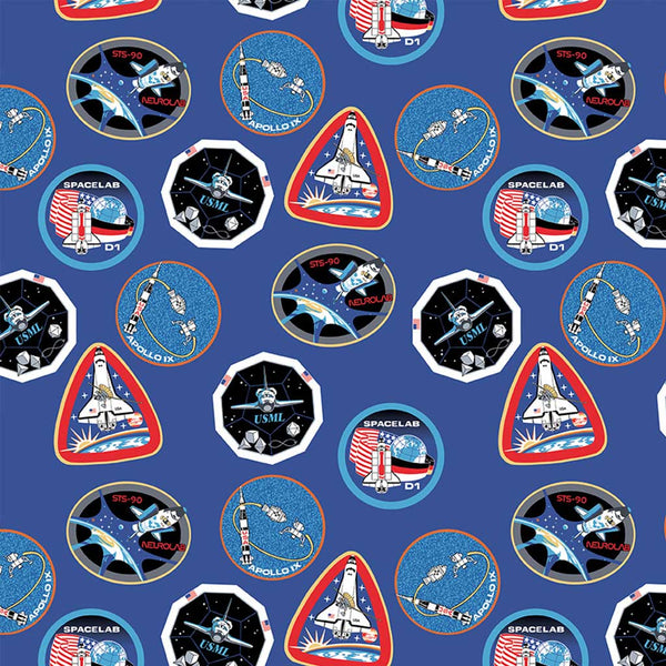 NASA <br>Out of this World <br> Patches Blue