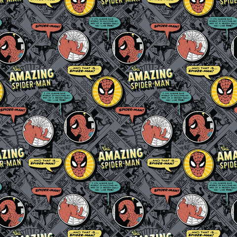 Marvel Amazing Spider-Man Bubbles Cotton Fabric