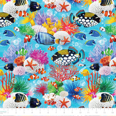 Ocean Story Cotton Fabric