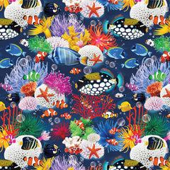 Ocean Story Cotton Fabric