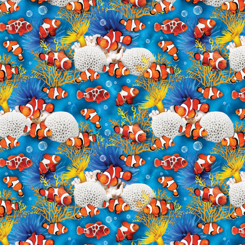 Ocean Story Cotton Fabric