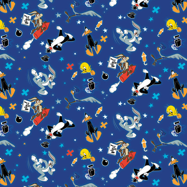 Looney Tunes Be Looney <br> Halftone Blue