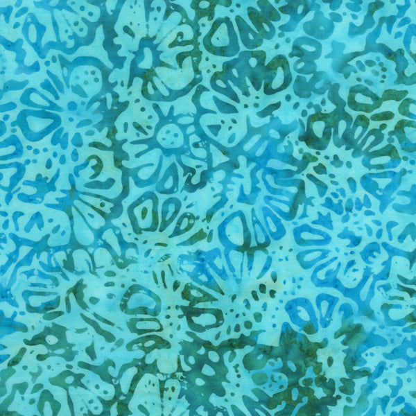 Quiltessentials Batik <br> Organic Floral Lilypad