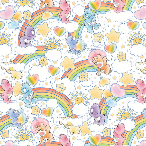 Care Bears <br> Sketch Art <br> Rainbows White