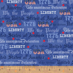 We the People <br> Patriotic Text Blue