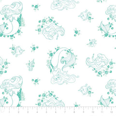 2 Yard Precut <br> Disney Forever Princess <br> Ariel Toile