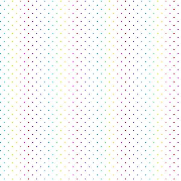 Rainbow Wonderland <br> Mini Dot White