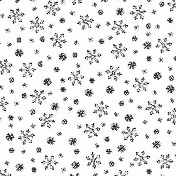 Century Black on White <br> Snowflakes