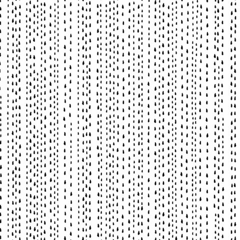 Black and White Rain Drops Cotton Fabric