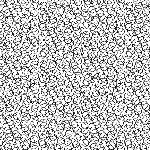 Black and White Circles Cotton Fabric