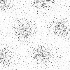 Black and White Dot Clusters Cotton Fabric