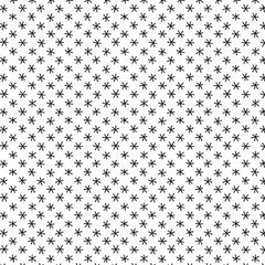 Black and White Big Asterisks Cotton Fabric