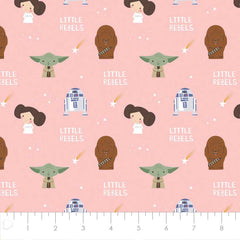 2 Yard Precut <br> Character Nursery <br> Star Wars <br> Little Rebels Pink