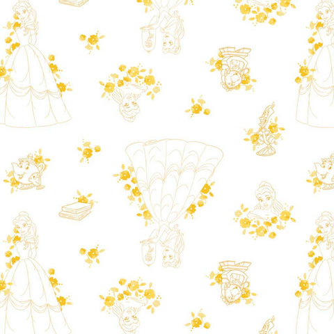 2 Yard Precut <br> Disney Forever Princess <br> Belle Toile