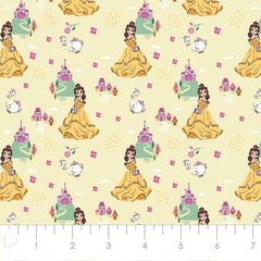 Disney Heart of a Princess Belle Yellow Cotton Fabric