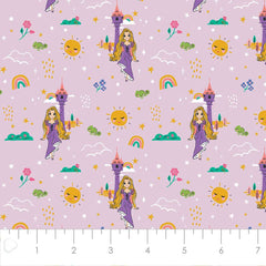 Disney Heart of a Princess Rapunzel Lavender Cotton Fabric