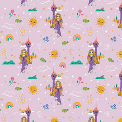 Disney Heart of a Princess Rapunzel Lavender Cotton Fabric