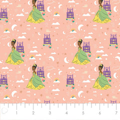 Disney Heart of a Princess Tiana Coral Cotton Fabric