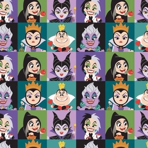 2 Yard Precut <br> Disney It's a Small World <br>Villains Block