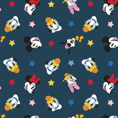 Mickey and Friends Better Together Navy Cotton Fabric