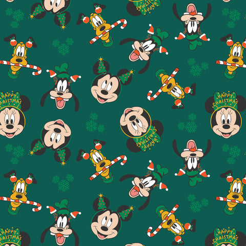 Mickey and Friends Holiday Cotton Fabric