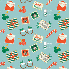 Mickey and Friends Holiday Cotton Fabric