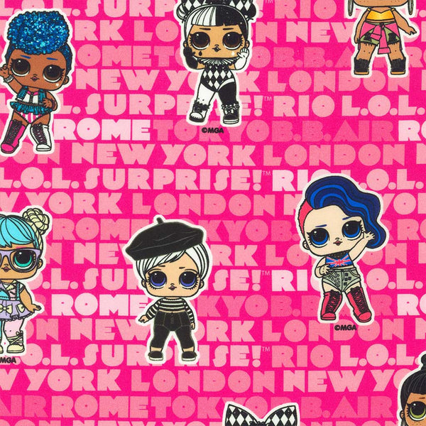 Surprise! Dolls Double Feature Text Pink