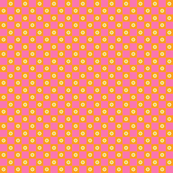 Animal Animal <br> Flower Check Orange