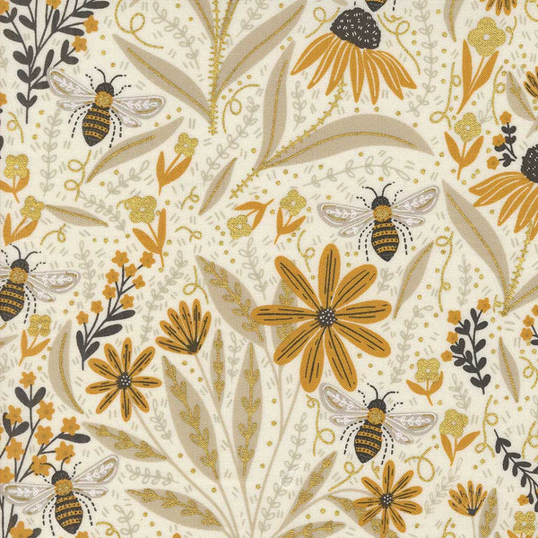 Bee Garden <br> Floral Porcelain Metallic