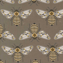 Pattern of large bees on a gray background