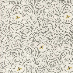 Pattern of bees on a beige background