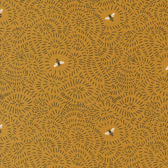Pattern of bees on a brown background