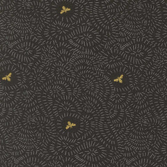 Pattern of bees on a black background