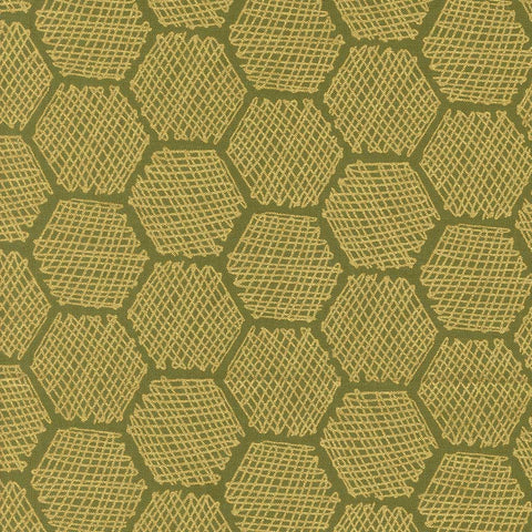 Hexagonal pattern with a textured green color