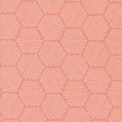 Hexagonal pattern with a textured surface in pink color
