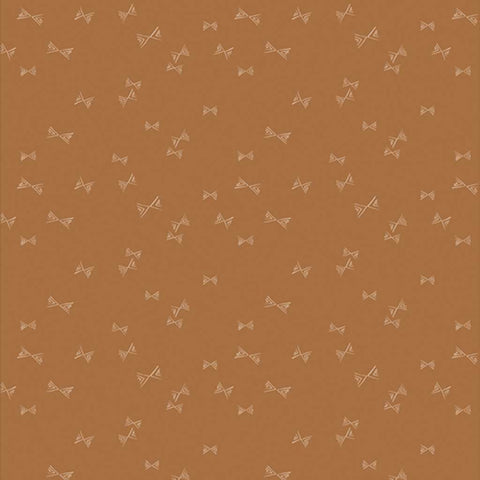 Pattern of small bows on a bronze background