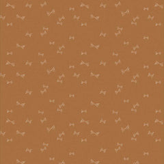 Pattern of small bows on a bronze background