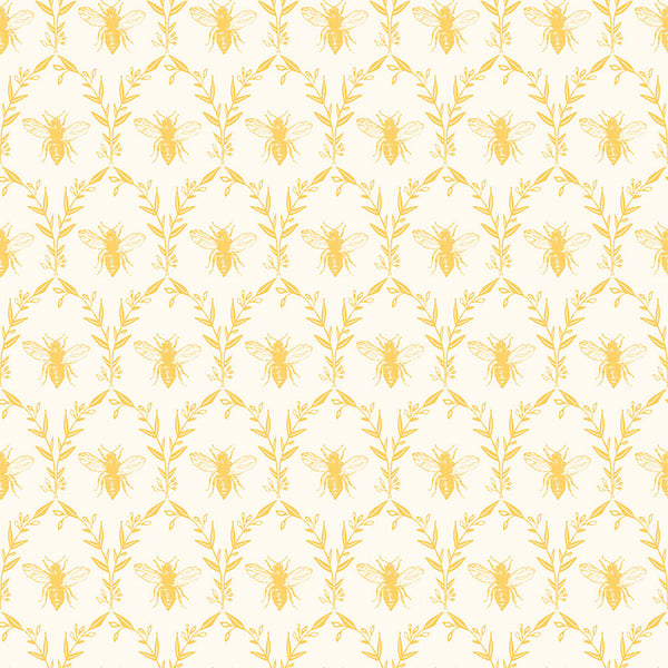 Honey Bee <br> Damask Parchment