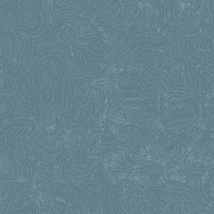National Parks Topographic Blue Cotton Fabric