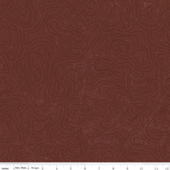 National Parks Topographic Brown Cotton Fabric
