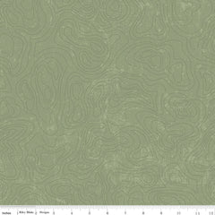 National Parks Topographic Green Cotton Fabric