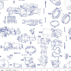 Outer Space by NASA <br> Spacesuit Patent White