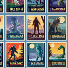 Legends Of The National Parks <br> Postcards Blue