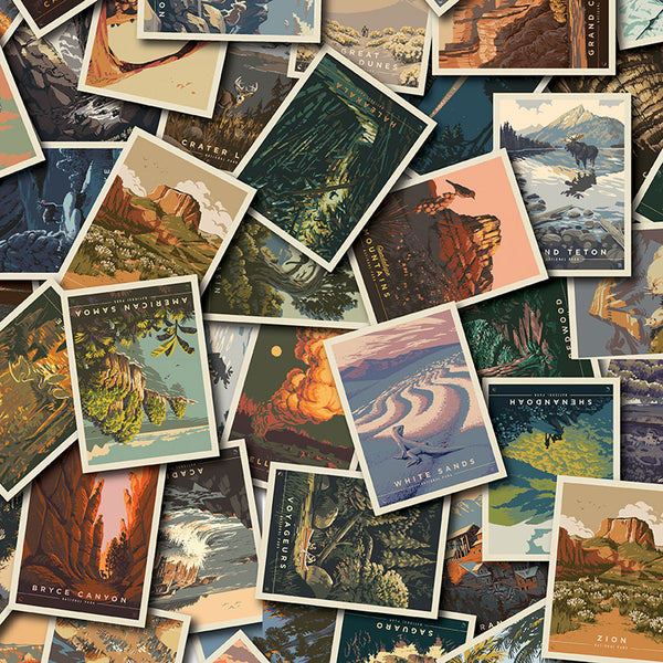 National Parks <br> Postcard Toss Multi