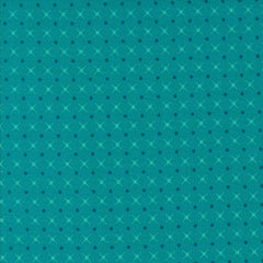 Patterned fabric with a geometric design on a blue background