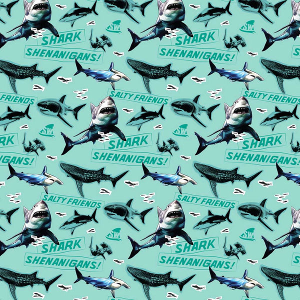 Discovery Shark Week <br> Shark Shenanigans Light Turquoise